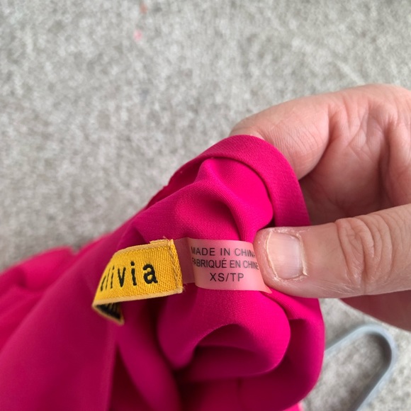 Alice + Olivia Crew Neck Shift Mini Dress Pink Size XS - Picture 5 of 6